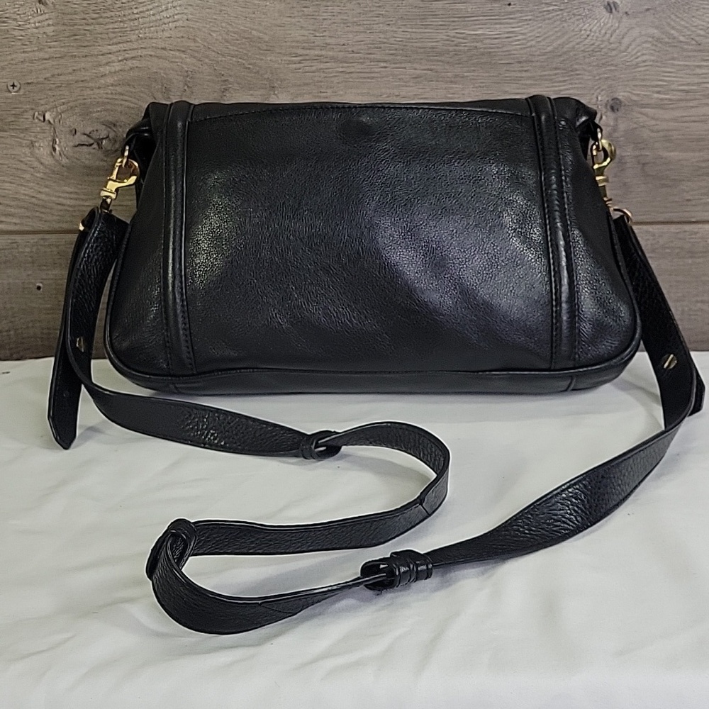 Tory Burch Black Leather Flap Crossbody Shoulder Bag - Picture 4 of 15